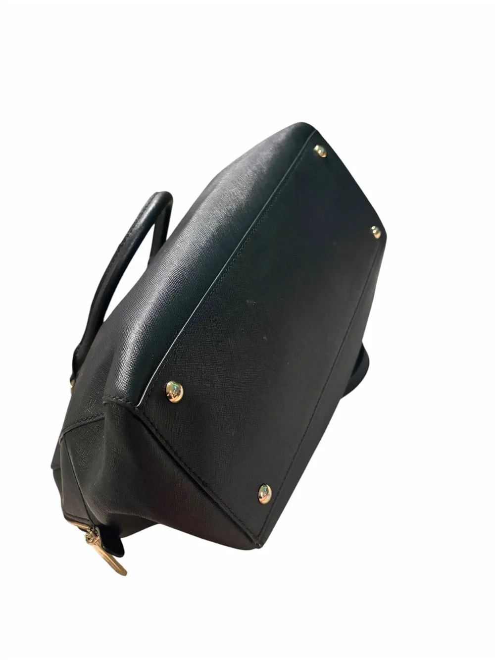 Michael Kors Black Saffiano Leather Satchel with Crossbody Strap